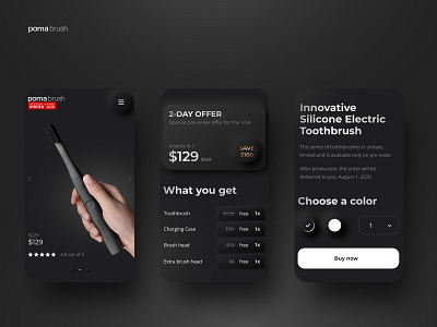 Poma Brush app branding design ecommerce ui ux