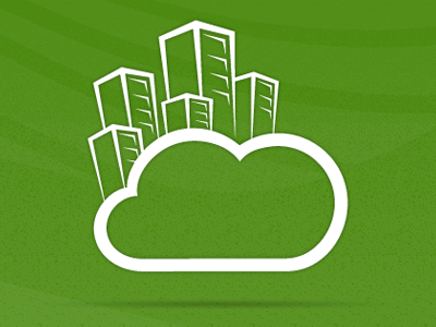 Scalable Cloud Icon cloud green icon scale shadow white