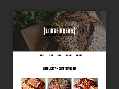 Lodge Bread website bread culinary food one pager single page web