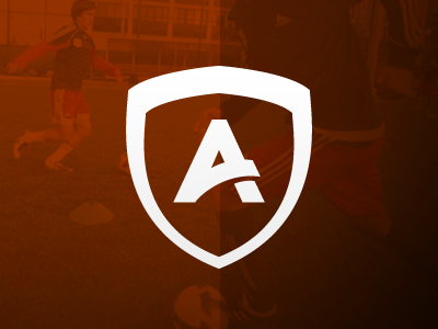 The Athlete Lounge logo athlete field football insignia logo orange soccer sport