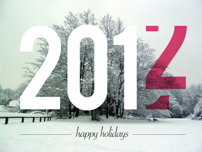 Happy Holidays! 2012 new year snow winter