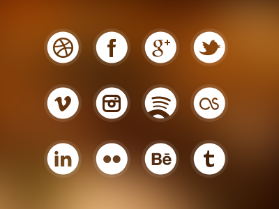 Social circle icons behance circle dribbble facebook flickr google plus icon instagram last.fm linkedin network social spotify tumblr twitter vimeo