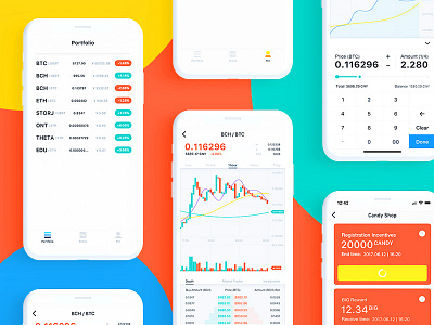 BIG App UI bch big bitcoin btc color design eth interface ios trade ui