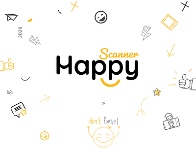 Happy Scanner logo Design branding design logo photography ux