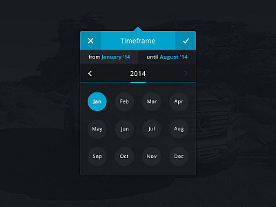 Interval Date Picker Tranparent