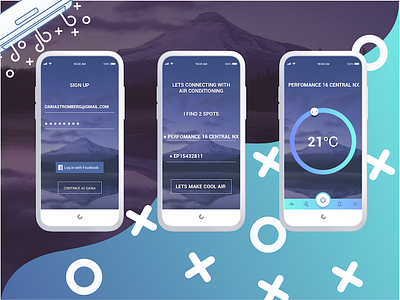 Air Conditioner App app design sketch ui ui ux ux