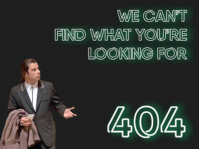 John Travolta perplexed 404 404 error 404 error page 404 page design fun john travolta sketch ui ux ui deisgn ux