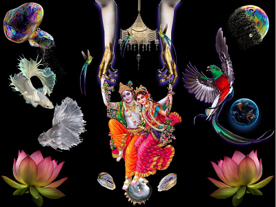 Krishnas consciousness collageart
