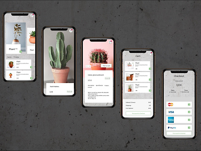 Plant shop application app design design sketch ui ui ux ux web design