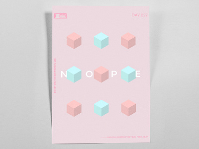 "027 NOPE" abstract art animation app art baugasm branding center clean design flat greek illustraion illustration illustrator logo pink poster poster a day typography web