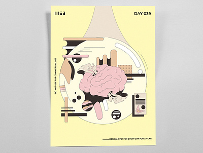 "THE BUBBLE 039" art design illustraion illustrator poster poster a day