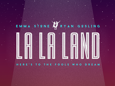 Lala Land emma stone lala land movie poster ryan gosling typography