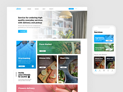 uLime Website & Mobile App app design ecommerce landing website