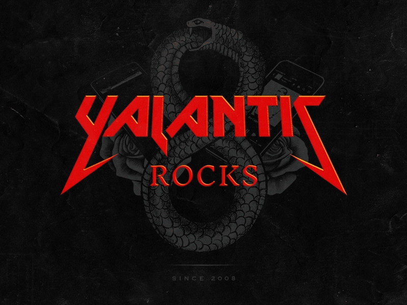 Yalantis Rocks 🤘🏼 animation app black explosion illustration metal mobile print rock roses stickers yalantis