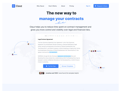 Clauz SaaS Landing Page UI