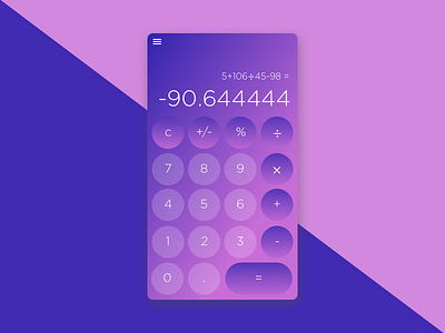 DailyUI#004 - Calculator