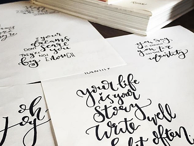 Oh joy calligraphy hand lettering ink modern calligraphy quotes