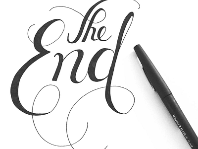 The End calligraphy hand lettering modern calligraphy typography