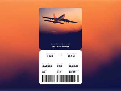 DailyUI#024 - Boarding Pass boarding pass dailyui dailyui023 design gotham ticket ui
