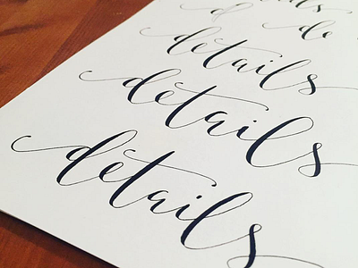 It's all in the details... calligraphy hand lettering modern calligraphy