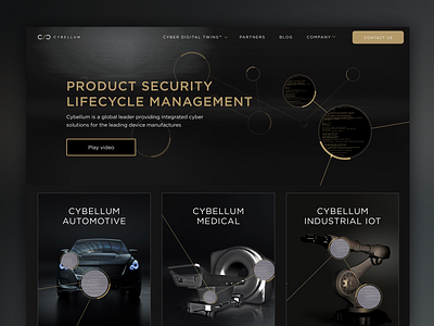 Cybellum Homepage automotive cybellum cyber cyber digital twins dashboard design digital twins homepage logo security