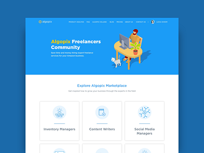Algopix Community algopix amazon community ebay ebay seller freelance homepage landing page