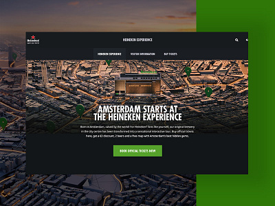 Heineken Experience Website design digital interface ui ux