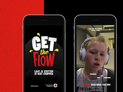 Get the Flow App with Vodafone design digital interface ui ux