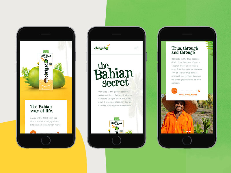 Obrigado Mobile Landingpage mobile design digital ui ux interface