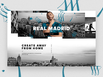 Real Madrid Club Experience Page design digital interface realmadrid ui ux