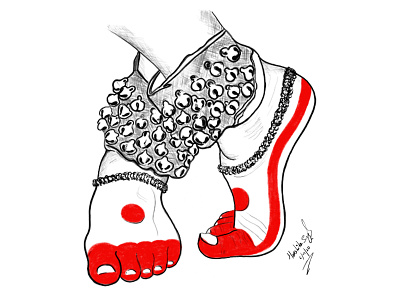 Kathak Illustration ( Forms of Indian classical Dance )