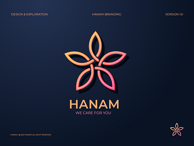 Hanam Logomark branding colors design digital drawing illustration logo vector