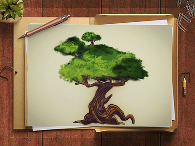 Tree Illustration bookcover branding design illustration nature sketch tree vector