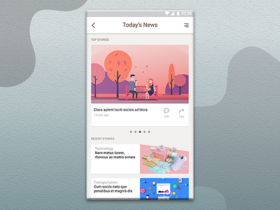 News UI Concept! app appdesign booking card color design mobile news ui ux
