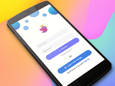 Login UI Design Concept ! android app colors login materialdesign mobile ui ux