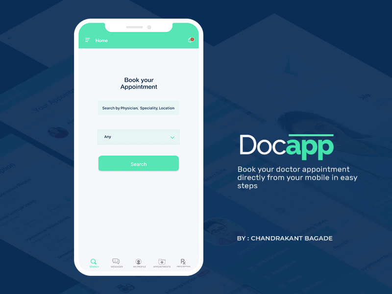 Docapp_book your appointment book appointment doctor hospital app medical app medicine photoshop physician app prescription xd design