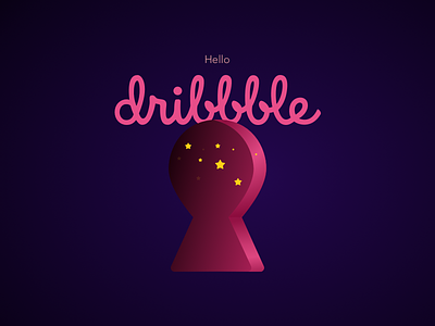 Hello Dribble dribble hello illustration