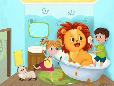 Lion Katiko booksforkids childrensbook childrensillustration kidsbook picturebook picturebookillustrator