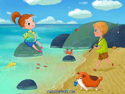 Big fish children childrensbook design fish illustration kidsbook