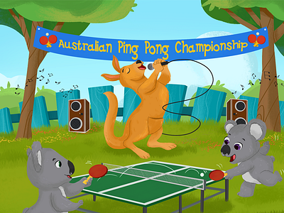 kangaroo and koalas book cartoon characters children design draw illustration kidsbook