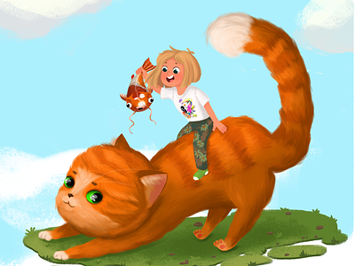 I And My Cat book cartoon cats characters children design draw illustration kidsbook