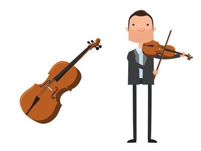 the violinist 2d 2dart character character art character concept character creation character design character study concept design designmatters flat flat design francescatabasso illustration illustrator illustrator art motion art vector violinist