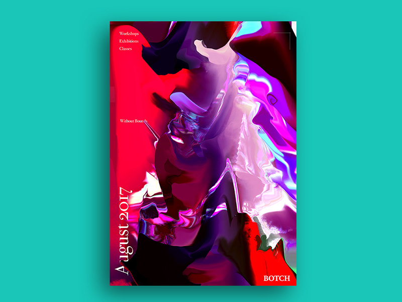 BOTCH Poster Design capener jacob botch mess cinema4d c4d colourful paint edinburgh design poster