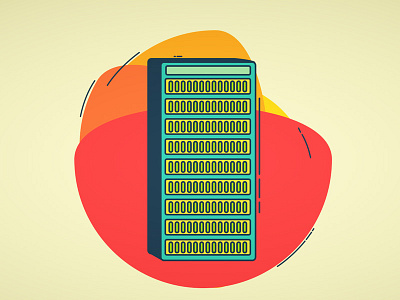 Server Drive Concept 2d animation drive gif motion movement vector