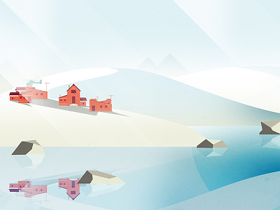 Cold Landscape 2d animation colourful design elastic illustration jacob capener photoshop