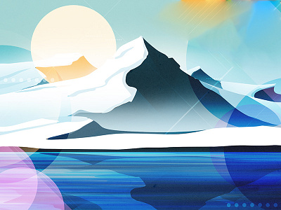 Cold Mountain 2d animation colourful design edinburgh illustration jacob capener photoshop