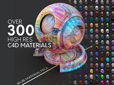 Cinema 4D Materials 3d 3dart animation c4d c4dfordesigners cinema4d colourful design material maxon render texture