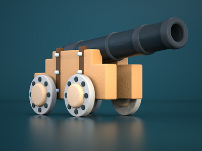 Cannon For CBeebies ALBA 3d animation bbc c4d cbeebies illustration jacob capener model modelling photoshop texture tv up next studios upnext