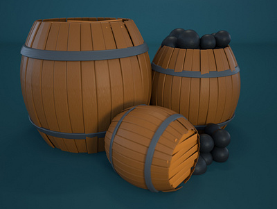 Barrels 3d c4d cinema4d design edinburgh illustration jacob capener octane