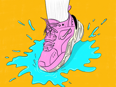 Nike M2k tekno illustration m2k nike nike air max pink sneakers water